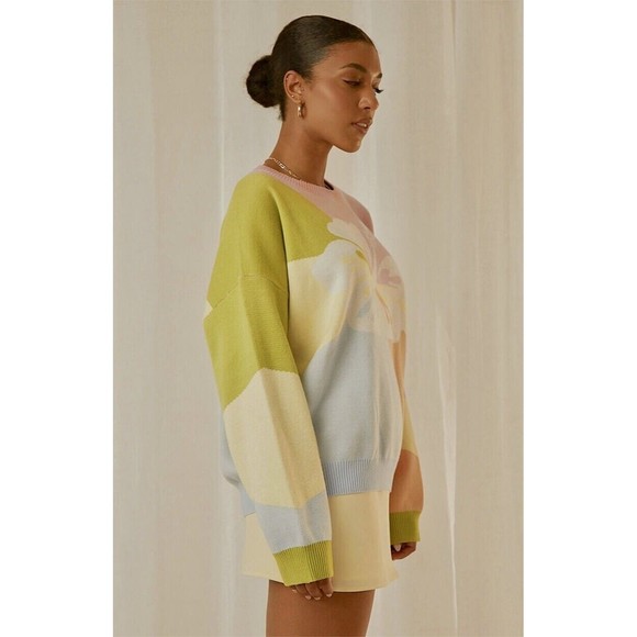 PAC SUN Peppermayo My Paradise Knit Sweater NWT Women’s Size Small Oversized - Picture 2 of 11